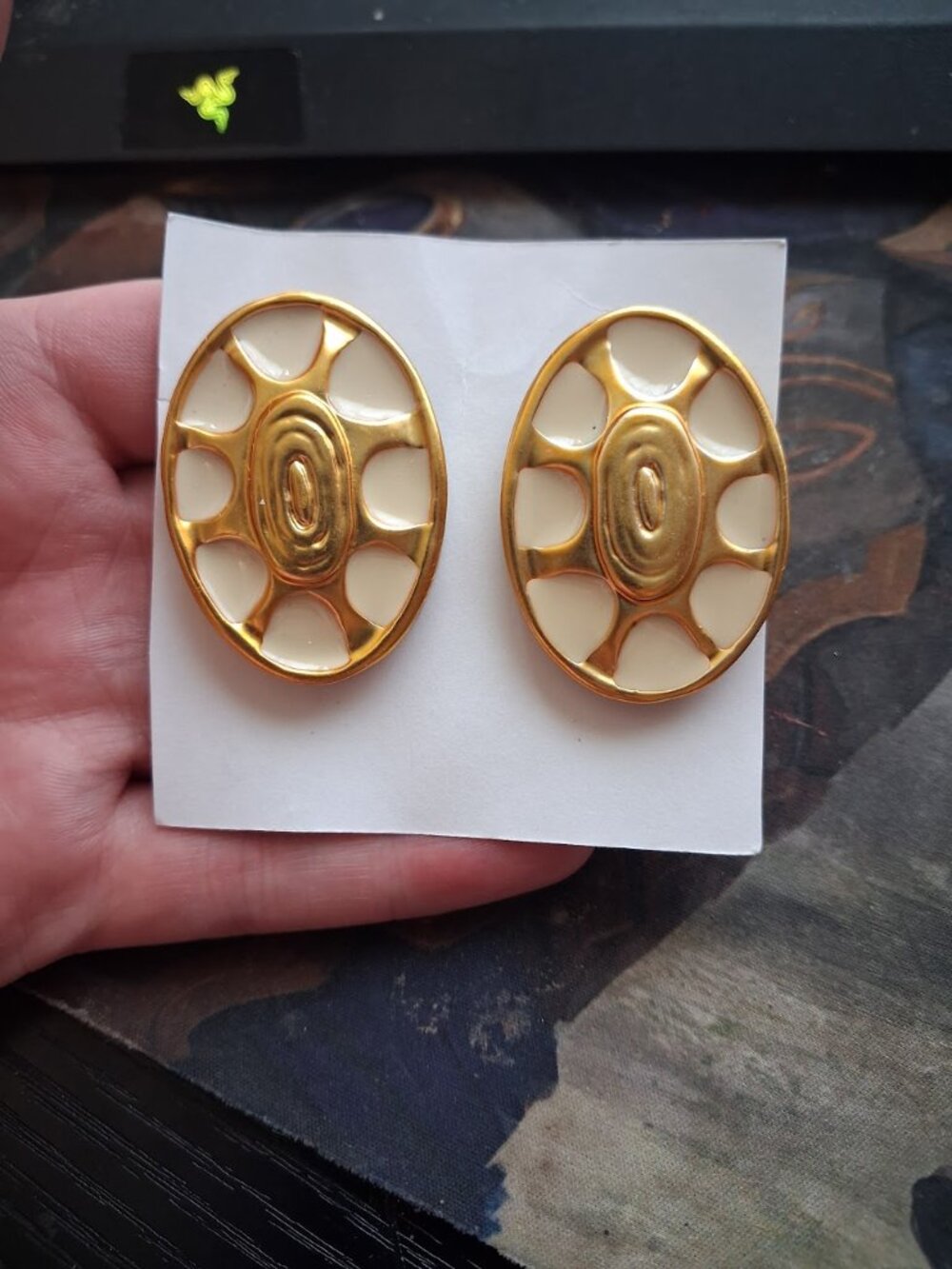 Unusual Large stud earrings